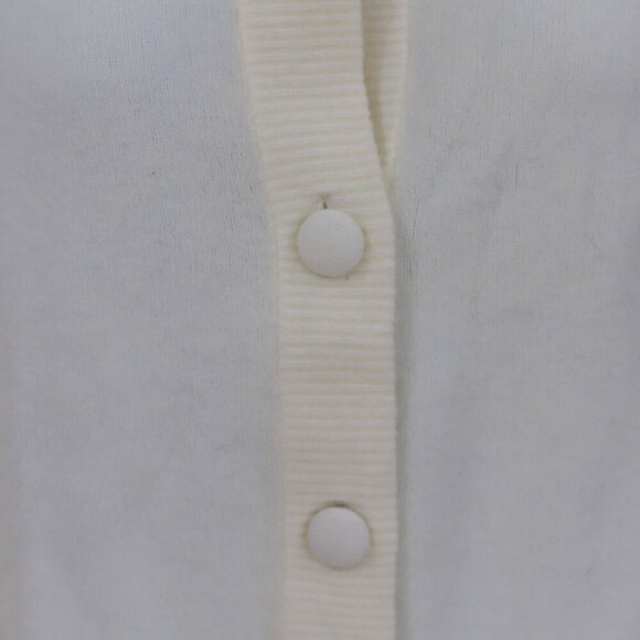 NWT Talbots L cream embellished sparkly covered button cardigan - Picture 4 of 7